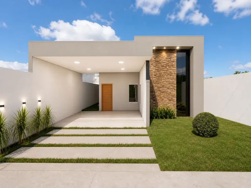 Casa de 70 m² com 2 quartos e suíte